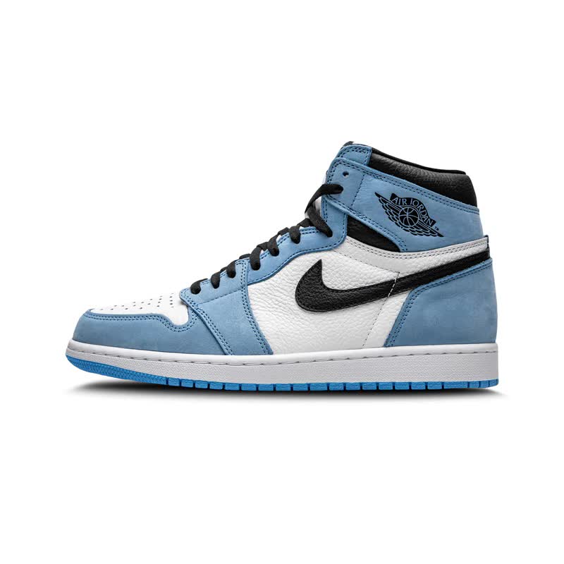 NIKE AIR JORDAN RETRO 1 HIGH UNIVERSITY BLUE BLACK