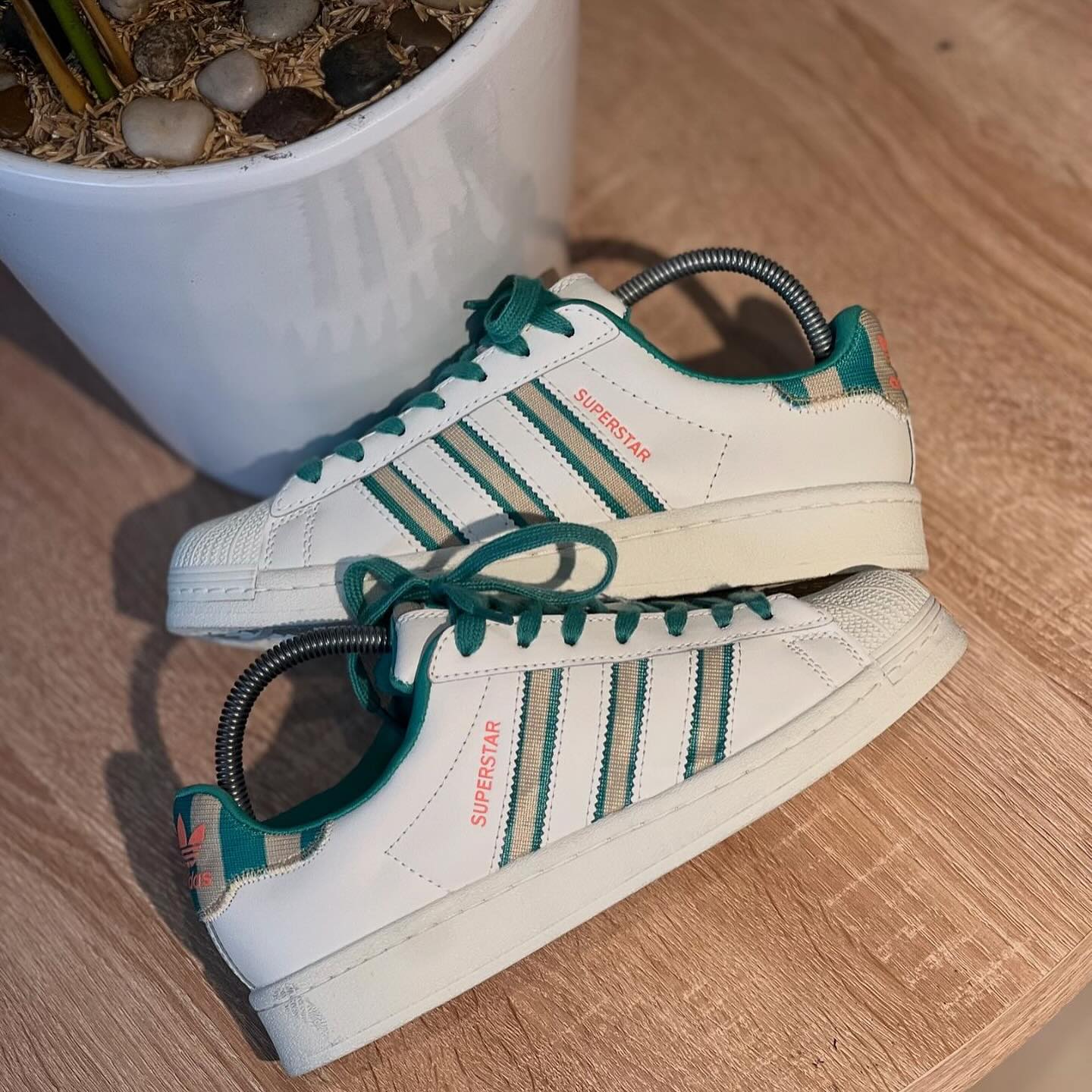 ADIDAS SUPERSTAR GREEN BEIGE