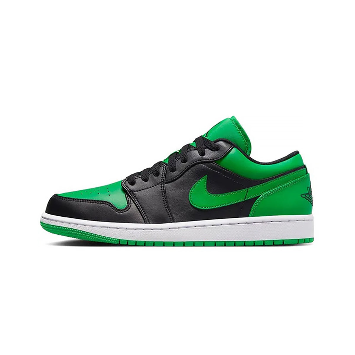 NIKE AIR JORDAN RETRO 1 LOW BLACK LUCKY GREEN