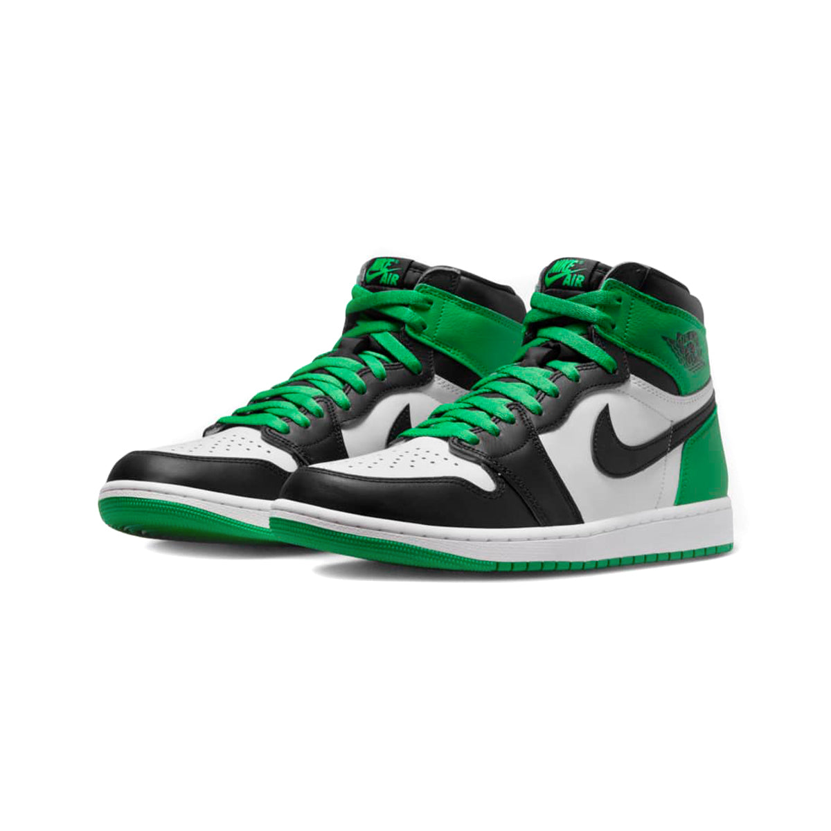 NIKE AIR JORDAN RETRO 1 HIGH BLACK LUCKY GREEN