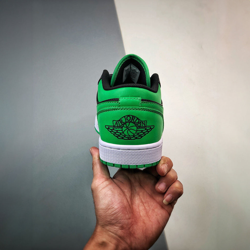 NIKE AIR JORDAN RETRO 1 LOW BLACK LUCKY GREEN