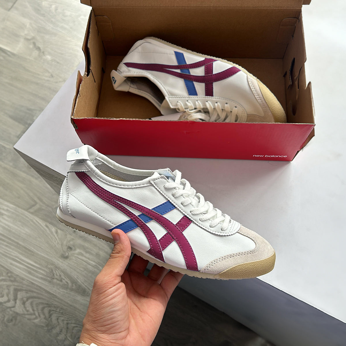 ONITSUKA TIGER MEXICO 66 WHITE MAUVE BLUE